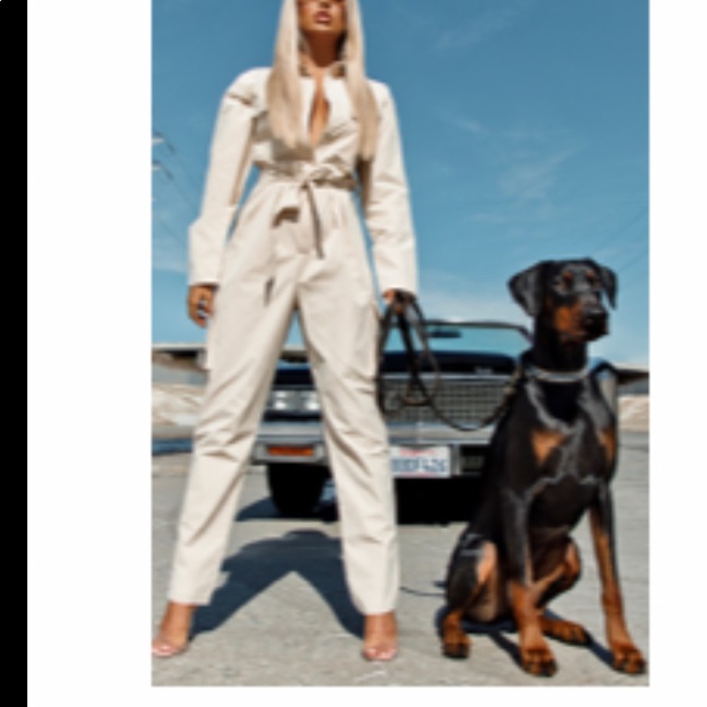 Cream/khaki jumpsuit